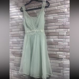 Vanity Fair Light Green Vintage Chemise Nightgown